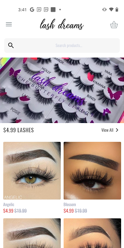 Android application Lash Dreams screenshort
