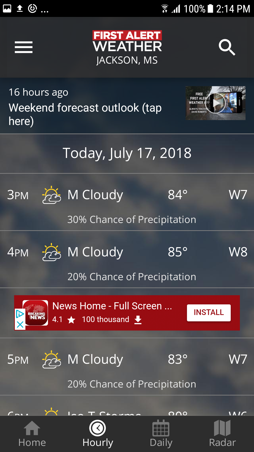 Android application First Alert Weather screenshort