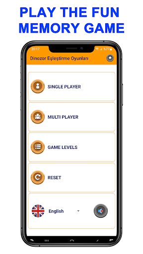 Android application Matching Games - Dinosaur screenshort