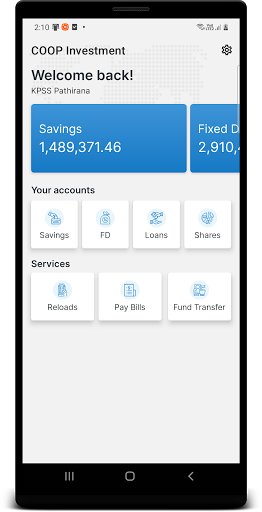 Android application COOP - Mobile Banking screenshort