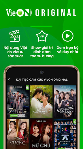 VieON - Movie, Sport, Show, TV screenshots 1
