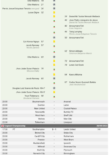 LinkFootball: Live Scores Screen 3