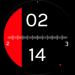 Tymometer - Pamja e ekranit me fytyrën e orës Wear OS
