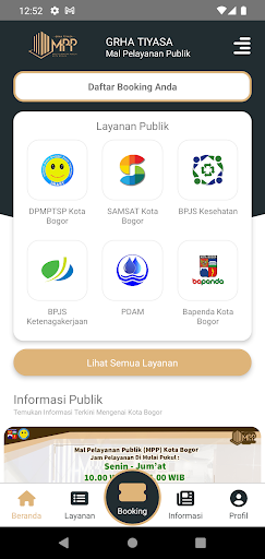 Android application Sapa Anda MPP Kota Bogor screenshort