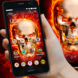 Hell fire Skull free theme icon