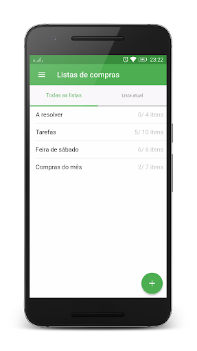 Android application Super Listas screenshort