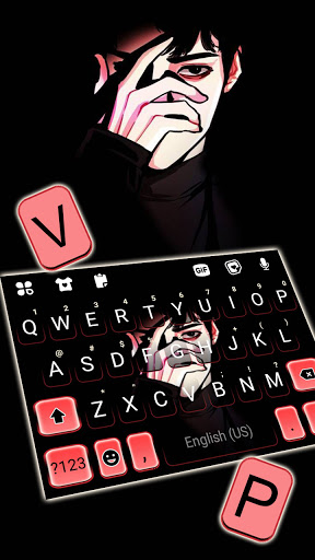 Mysterious Boy Keyboard Backgr Screen 2