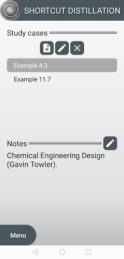 Shortcut Distillation Screen 2