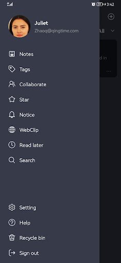 Android application NoteCute screenshort
