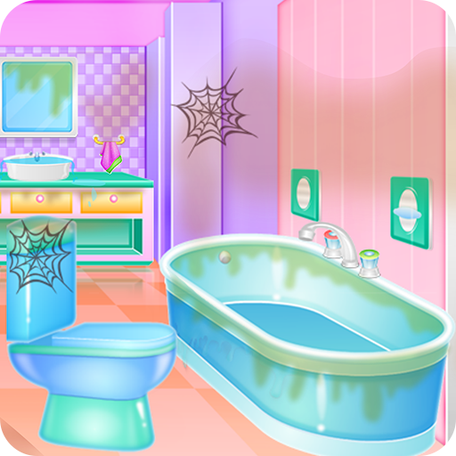 Logo highschool girl house cleaning