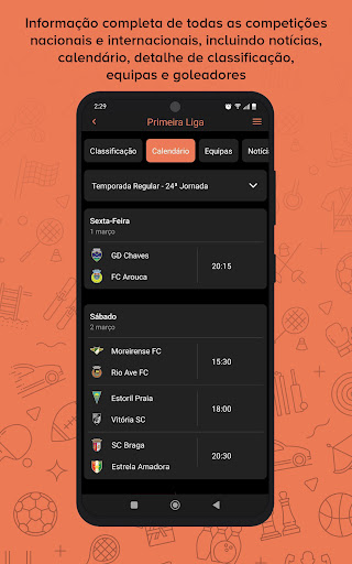 Screenshot of SAPO Desporto