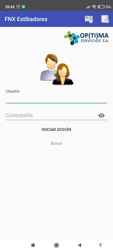 Android application OP(TI)MA FNX Estibadores screenshort