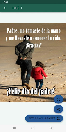 Android application Frases Día de los Padres screenshort
