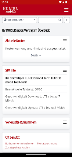 Android application KURIER mobil screenshort