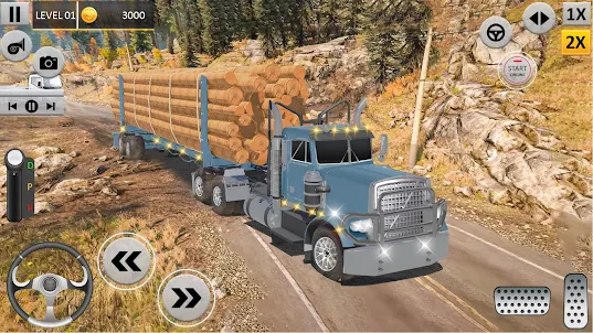 미국 트럭 대형 트럭 시뮬레이터