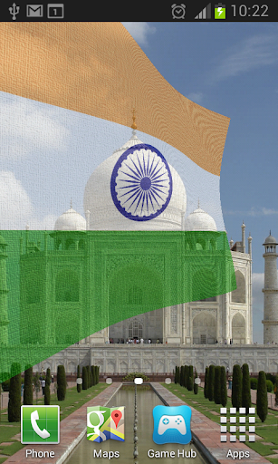 Android application India Flag Live Wallpaper screenshort