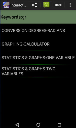 Android application Interactive Graphs PRO screenshort