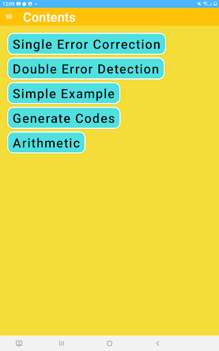 Android application Hamming Code screenshort