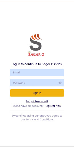 Android application Sagar G Cabs screenshort