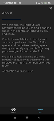 Android application Parkeren in Torhout screenshort