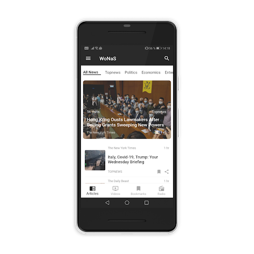WoNaS - The News App Screen 3