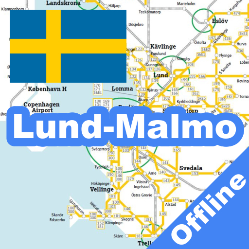 LUND MALMO TRAIN BUS MAP logo