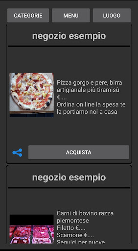 Android application il volantino delle botteghe screenshort