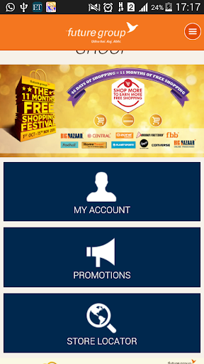 Android application Future Group Shopping Festival screenshort