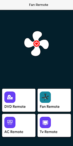 Android application Fan Remote controls screenshort