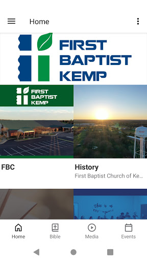 Android application First Baptist Kemp screenshort