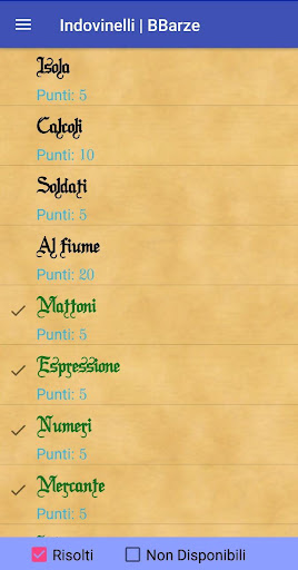 Indovinelli | BBarze Screen 2