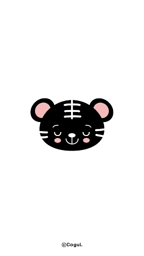 Android application 카카오톡 테마 - 블랙 아기 호랑이 screenshort