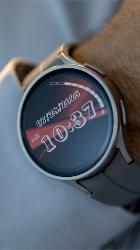 Red background clock face screenshot 5