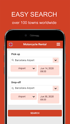 Android application Moto Roads Rentals screenshort