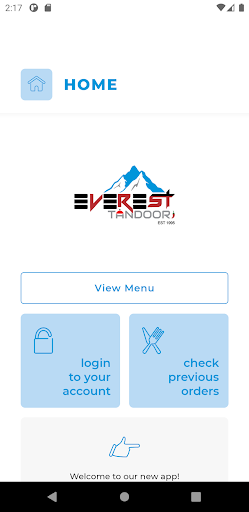 Android application Everest Tandoori S74 screenshort