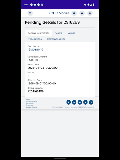 KCLIC Mobile Application Screen 3