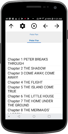Android application Book, Peter Pan screenshort