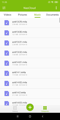 Android application NasCloud screenshort