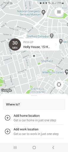 A2B Taxis Sheffield Screen 2