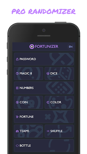 Android application Fortunizer PRO randomizer screenshort