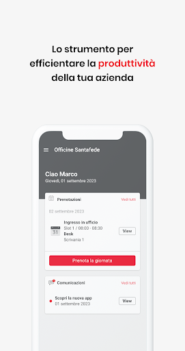 Android application Officine Santafede HR screenshort