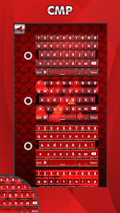 赤いキーボードのテーマ