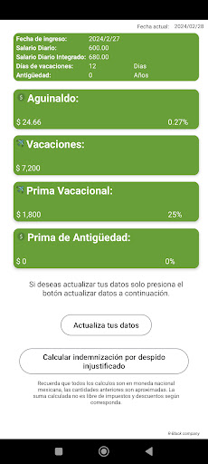 Android application Mi trabajo screenshort