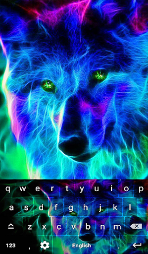 Neon Wolf Keyboard Themes