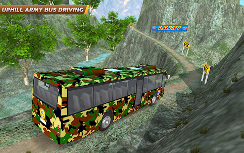 Army Coach Bus Hill Driving 3D