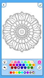 Flowers Mandala coloring book