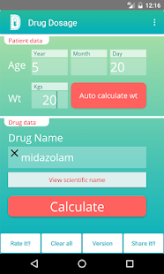 Drug Dosage Calculations (Demo) Screenshot
