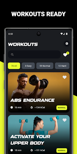 Screenshot of Dumbbell Training App