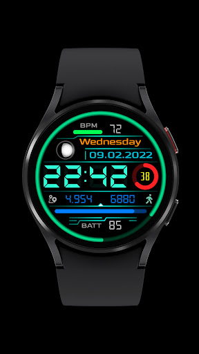 ITD27 Digital Neon Watch Face Screen 2