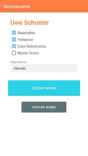 Android application Generaname screenshort